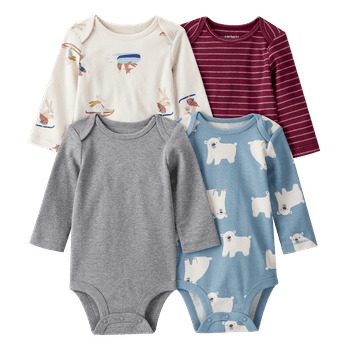Set-4-Bodies-Manga-Larga-Diseños-Surtidos-Bebes-Niños-Carter-s-18M
