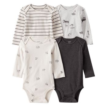 Set-4-Bodies-Manga-Larga-Diseños-Surtidos-Bebes-Niños-Carter-s-3M