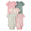 Set-5-Bodies-Manga-Corta-Colores-Surtidos-Bebes-Niñas-Carter-s-18M