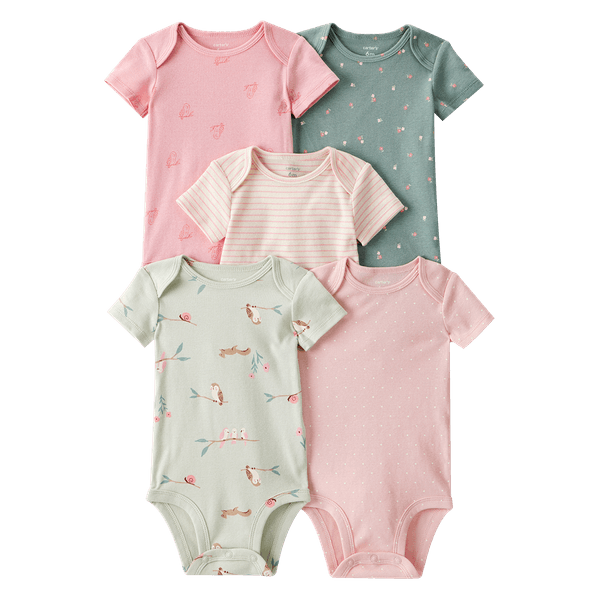 Set-5-Bodies-Manga-Corta-Colores-Surtidos-Bebes-Niñas-Carter-s-0M Set-5-Bodies-Manga-Corta-Colores-Surtidos-Bebes-Niñas-Carter-s-0M