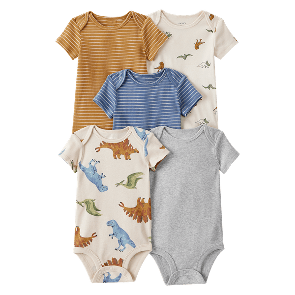 Set-5-Bodies-Manga-Corta-Dinos-Bebes-Niños-Carter-s-12M
