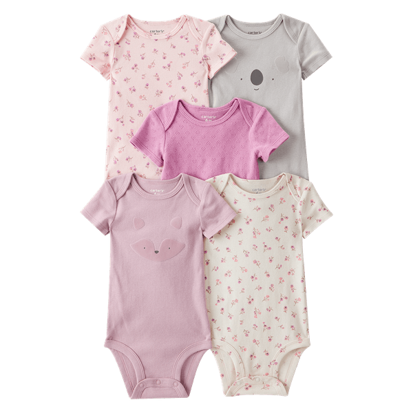 Set-5-Bodies-Manga-Corta-Diseños-Surtidos-Bebes-Niñas-Carter-s-12M Set-5-Bodies-Manga-Corta-Diseños-Surtidos-Bebes-Niñas-Carter-s-12M