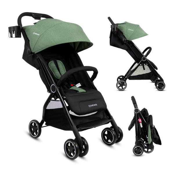 Coche-Compacto-Flex-Autoplegable-Verde-Bebesit Coche-Compacto-Flex-Autoplegable-Verde-Bebesit