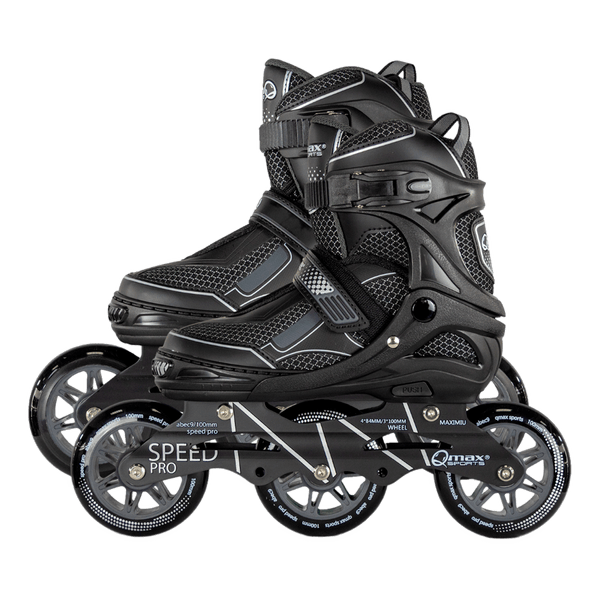 Patines-Ajustables-Speed-Pro-Semiprofesionales-Negro-Talla-L-Qmax