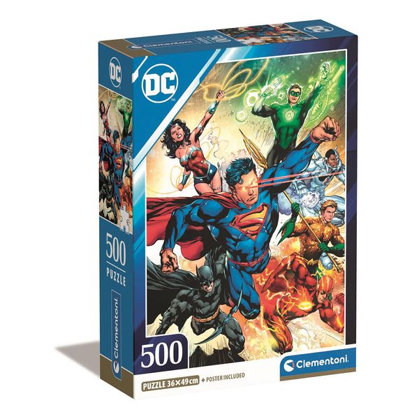 Rompecabezas-DC-Comics-500-Piezas-Clementoni Rompecabezas-DC-Comics-500-Piezas-Clementoni