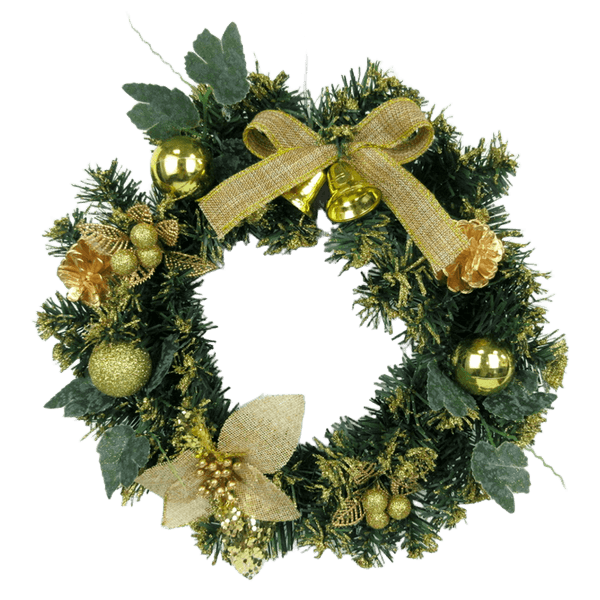 Corona-Flores-Doradas-26cm---Aviva-Home Corona-Flores-Doradas-26cm---Aviva-Home