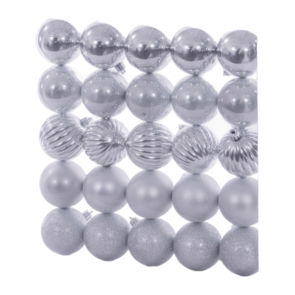 Set-25-Bolas-Navideñas-Decorada-Plateada-6cm---Aviva-Home