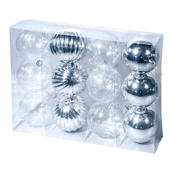 Set-12-Bolas-Navideñas-Decorada-Plateada-y-Transparente-8cm---Aviva-Home