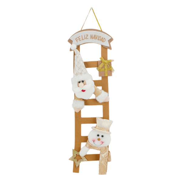 Adorno-Pared-Escalera-Feliz-Navidad-Dorado-50cm---Aviva-Home Adorno-Pared-Escalera-Feliz-Navidad-Dorado-50cm---Aviva-Home