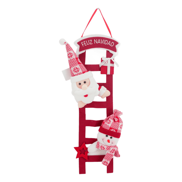 Adorno-Pared-Escalera-Feliz-Navidad-Rojo-50cm---Aviva-Home Adorno-Pared-Escalera-Feliz-Navidad-Rojo-50cm---Aviva-Home