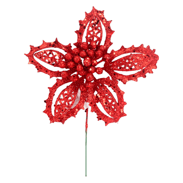 Follaje-Navidad-con-Purpurina-Rojo-18cm---Aviva-Home