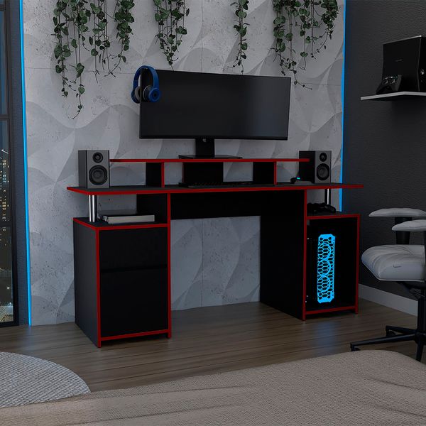 Escritorio-Gamer-Keria-Elw-11411-Wengue-Rojo---Rta-Design Escritorio-Gamer-Keria-Elw-11411-Wengue-Rojo---Rta-Design