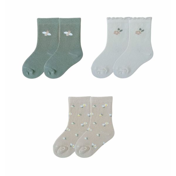 Set-3-Pares-de-Medias-Casual-Niñas---Honey-Bees-0-6M Set-3-Pares-de-Medias-Casual-Niñas---Honey-Bees-0-6M