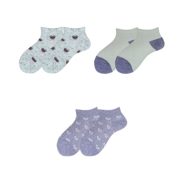 Set-3-Pares-de-Medias-Deportiva-Talonera-Niñas---Honey-Bees-2-4-ANOS
