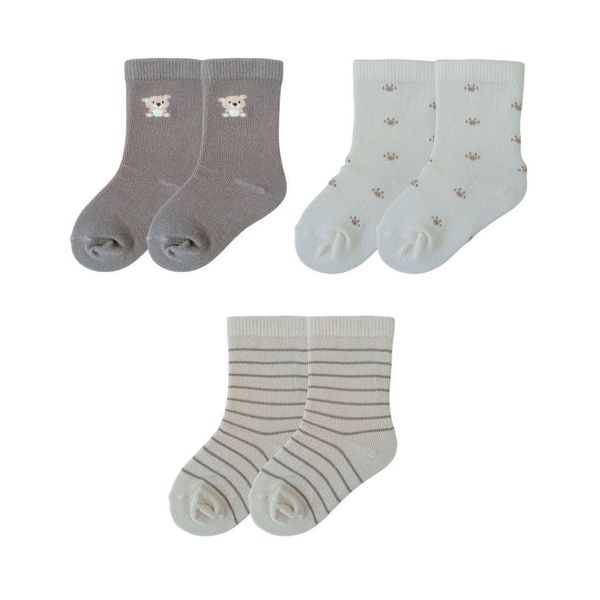 Set-3-Pares-de-Medias-Casual-Multicolor-Niños---Honey-Bees-0-6M