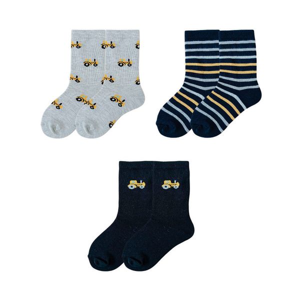 Set-3-Pares-de-Medias-Casual-Tractor-Niños---Honey-Bees-2-4-ANOS