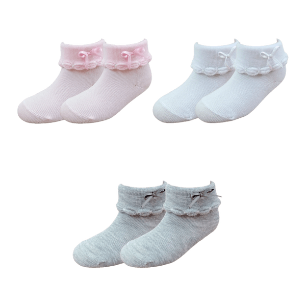 Set-3-Pares-de-Medias-Puño-Mono-Antideslizante-Niñas---Honey-Bees-0-6M