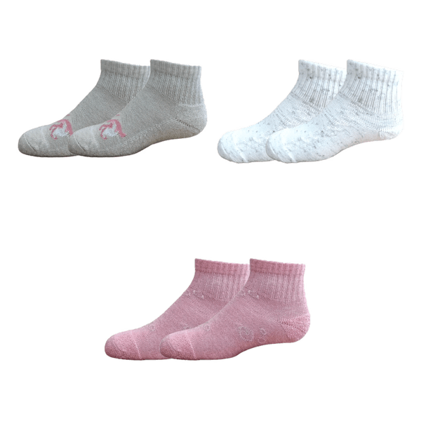 Set-3-Pares-de-Medias-Deportiva-Tobillera-Niñas---Honey-Bees-2-4-ANOS