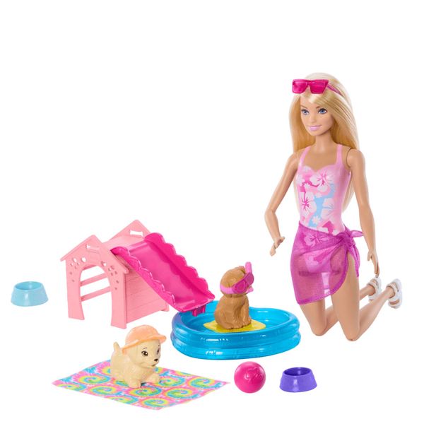 Set-Fiesta-en-la-Piscina-con-Perritos---Barbie Set-Fiesta-en-la-Piscina-con-Perritos---Barbie