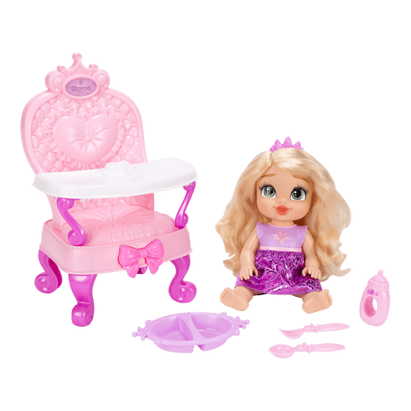 Muñeca-Bebe-Rapunzel-con-Silla-30cm---Disney-Princesas