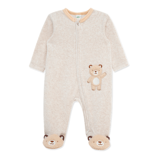 Pijamas-Enteriza-Beige-Osito-Niños---Little-Me-6M