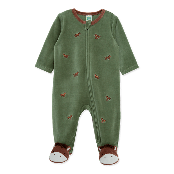 Pijamas-Enteriza-Verde-Estampada-Niños---Little-Me-6M Pijamas-Enteriza-Verde-Estampada-Niños---Little-Me-6M