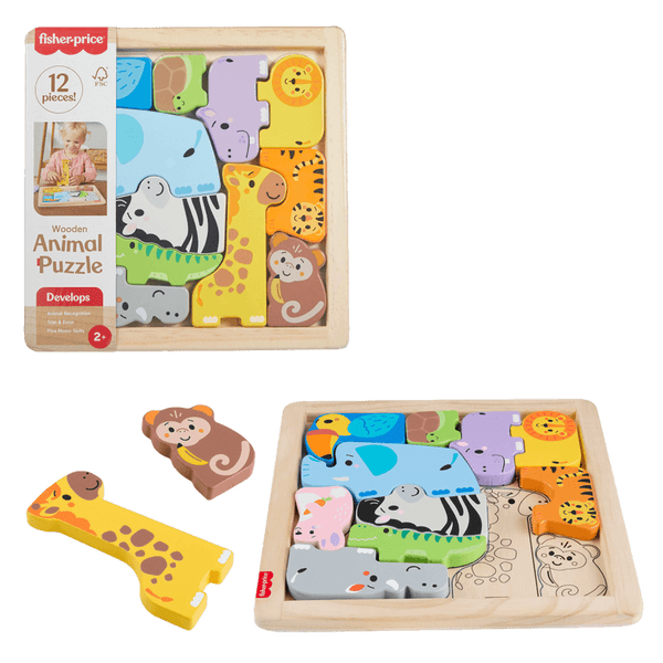 Rompecabezas-Zoologico-de-Madera-12-piezas-Fisher-Price Rompecabezas-Zoologico-de-Madera-12-piezas-Fisher-Price