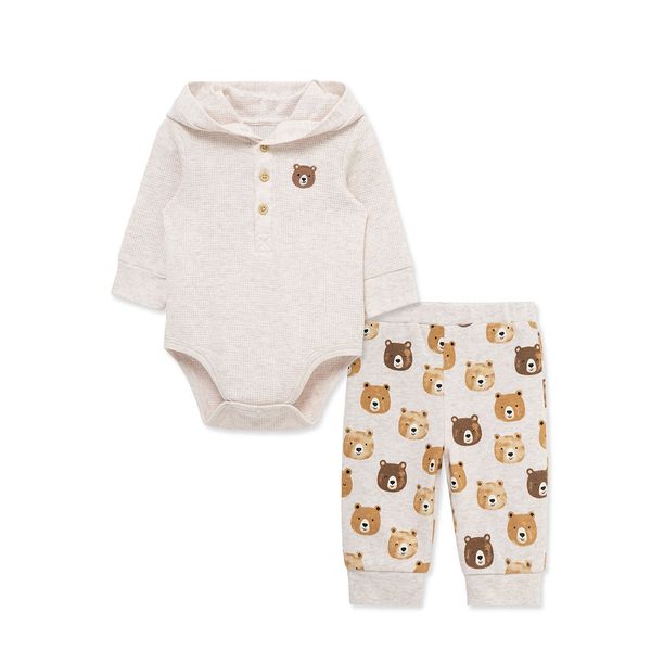 Set-Body-Manga-Larga-y-Pantalon-Ositos-Niños-Little-Me-6M Set-Body-Manga-Larga-y-Pantalon-Ositos-Niños-Little-Me-6M