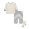 Set-Camiseta-Manga-Larga-Pantalon-y-Medias-Gris-Niños-Little-Me-18M