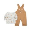 Set-Camiseta-Manga-Larga-y-Overol-Cafe-Niños-Little-Me-24M