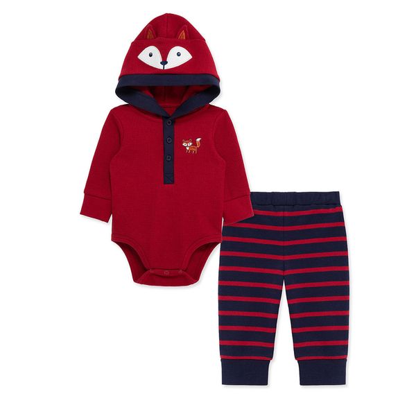 Set-Body-Manga-Larga-y-Pantalon-Rojo-Niños-Little-Me-3M Set-Body-Manga-Larga-y-Pantalon-Rojo-Niños-Little-Me-3M