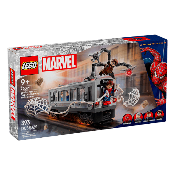 Set-Super-Heroes-Spiderman-Vs-Doc-Ock-Escena-del-Tren-Subterraneo-393-Piezas-LEGO