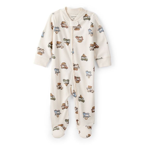 Pijama-Enteriza-Carros-Beige-Bebes-Niños-Carter-s-6M