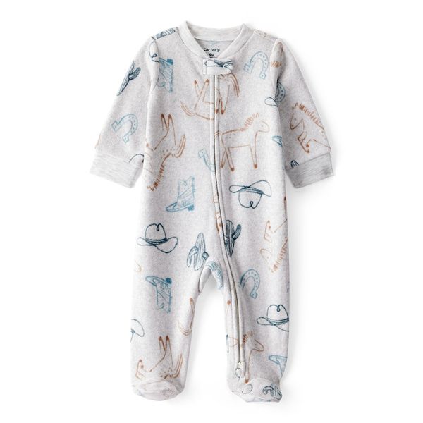 Pijama-Enteriza-Caballos-Gris-Bebes-Niños-Carter-s-6M