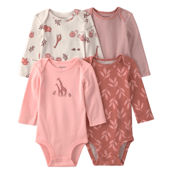 Set-4-Bodies-Manga-Larga-Diseños-Surtidos-Bebes-Niñas-Carter-s-18M