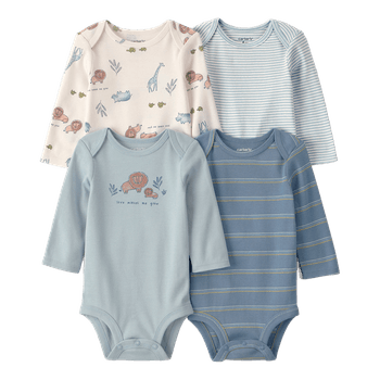 Set-4-Bodies-Manga-Larga-Diseños-Surtidos-Bebes-Niños-Carter-s-6M