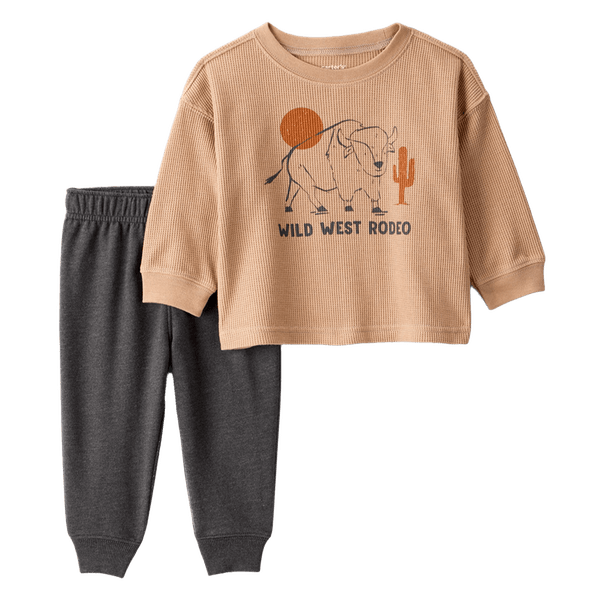 Set-Camiseta-Cafe-y-Pantalon-Gris-Bebes-Niños-Carter-s-12M