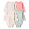 Set-4-Bodies-Manga-Larga-Colores-Surtidos-Bebes-Niñas-Carter-s-12M