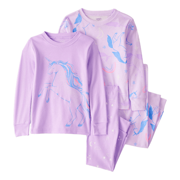 Set-2-Pijamas-4-Piezas-Unicornios-Niñas-Carter-s-2T