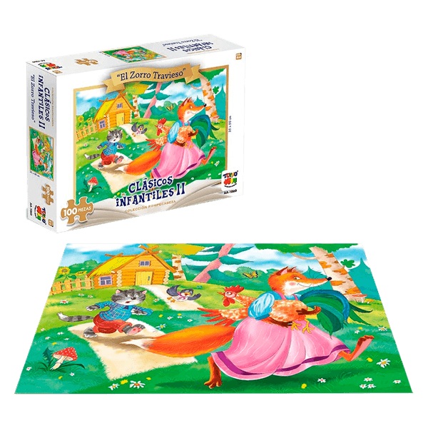 Rompecabezas-Clasicos-Infantiles-II-El-Zorro-Travieso-100-Piezas-Toyng Rompecabezas-Clasicos-Infantiles-II-El-Zorro-Travieso-100-Piezas-Toyng
