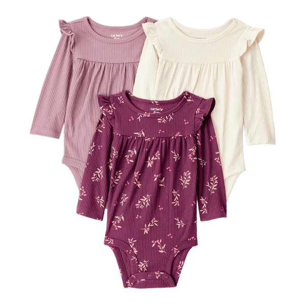 Set-2-Bodies-Manga-Larga-Colores-Surtidos-Bebes-Niñas-Carter-s--9M
