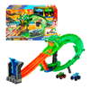 Pista-Monster-Trucks-Tiburones-vs.-Dinosaurios-Destruccion-del-Dragon-Hot-Wheels
