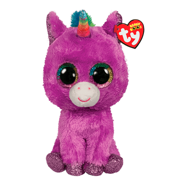 Peluche-Beannie-Boos-Rosette-Unicorn-Purpura-20cm-Ty