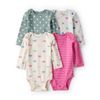 Set-4-Bodies-Manga-Colores-Diseños-Surtidos-Bebes-Niñas-Carter-s--12M