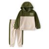Set-Buzo-y-Pantalon-Beige-Raya-Verde-Niños-Carter-s--2T