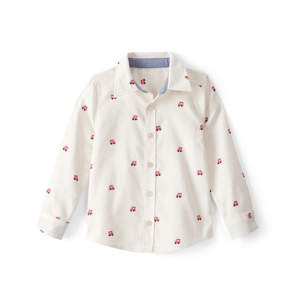 Camisa-Manga-Larga-Carritos-Blanco-Niños-Oshkosh-3T