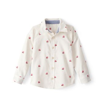 Camisa-Manga-Larga-Carritos-Blanco-Niños-Oshkosh-5T