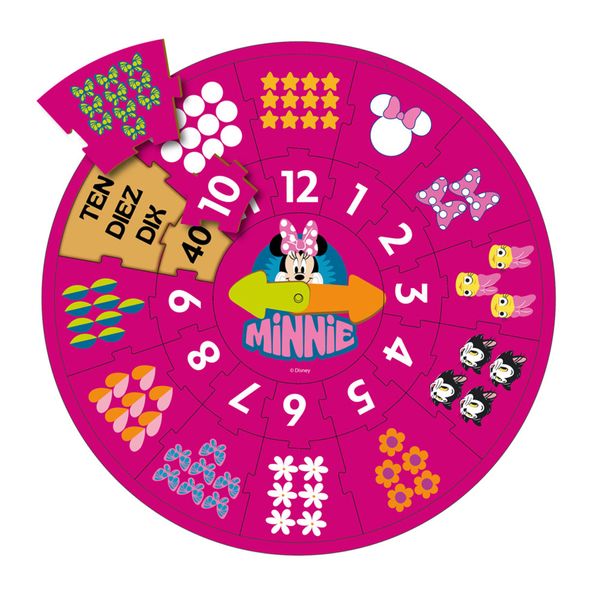 Reloj-de-Aprendizaje-Rompecabezas-Minnie-Ronda Reloj-de-Aprendizaje-Rompecabezas-Minnie-Ronda