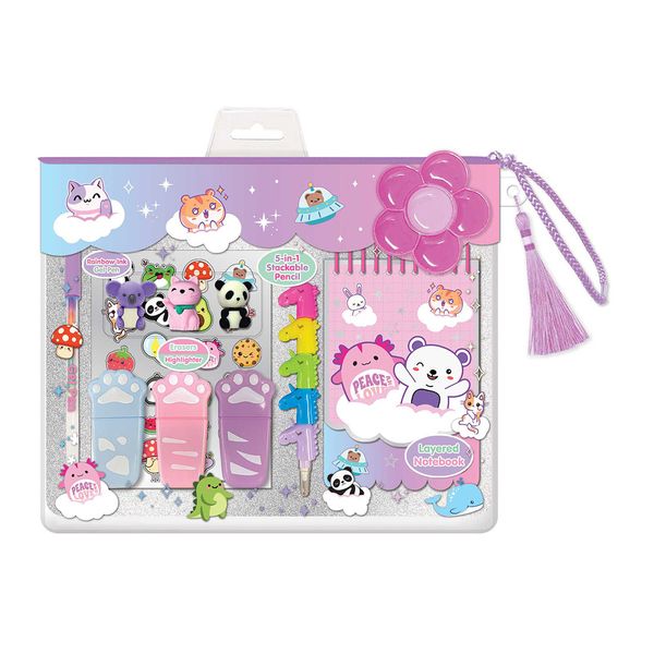 Set-Cuaderno-con-Borradores-y-Lapicero-Animales-Hot-Focus Set-Cuaderno-con-Borradores-y-Lapicero-Animales-Hot-Focus