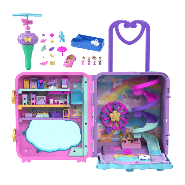 Set-de-Juego-Pollyville-Resort-Roll-Away-Polly-Pocket Set-de-Juego-Pollyville-Resort-Roll-Away-Polly-Pocket